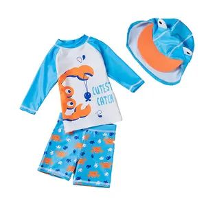 Kids Two Piece Rash Guard Swimsuits Boys Short Long Sunsuit Swimwear Sets - Xiamen Richtex Garments Co., Ltd - China
