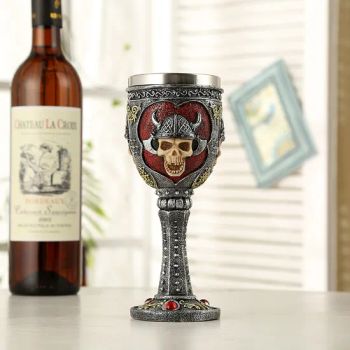 500ml Double Stainless Steel Personalized Three-Dimensional Bar Resin Skull Wine Glass Goblet - Xiamen Qlfamily Technology Co., Ltd. - China