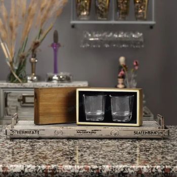 Whiskey Gift Set Custom Square Whiskey Glasses Kit Set of 2 Whisky Glasses - XIAMEN SHUNSTONE HOMEWARE CO., LTD. - China