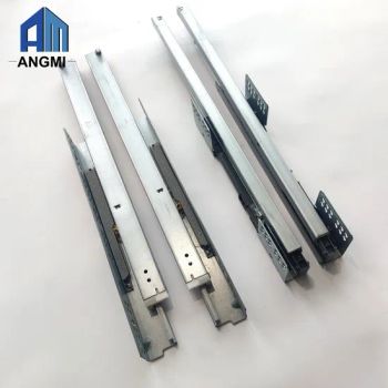 Basket Drawers Channel Push to Open Hidden Telescopic Rails Silver Under Mount Drawer Slide - Shanghai Angmi New Material Co., Ltd. - China