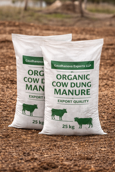 Organic Cow Dung Manure / Vermicompost (Export Quality, 25kg Bags) - Gaudhanova Exports LLP - India