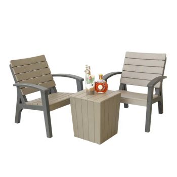 All-Weather Outdoor Patio Sofa Aluminum Frame Comfortable Cushions Resin PP Materials Design 3PC Coffee Sets - Jiangsu Kargo Plastic Technology Co., Ltd. - China