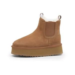 Women Fashion Chelsea Snow Boots Outdoor Winter Warm Soft Sheepskin Slippers - Quanzhou Huian Shenhu Trading Co., Ltd. - China