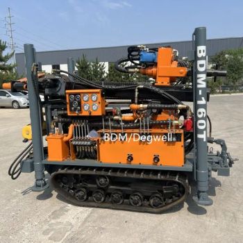 Compact DTH Borehole Drilling Machine for Geothermal Wells Type Crawler Trademark BDM Condition New Weight 3000kg Model NO. BDM-160T - Shandong Better Drilling Machinery Co., Ltd. - China
