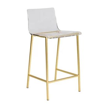 Custom Other Commercial Furniture Barstool Clear Acrylic Gold Counter Stool - Bazhou Cool Furniture Co., Ltd. - China