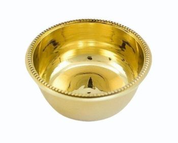 Plain Dana Katori Brass, 2 Pieces Size Small Shape Round Pattern Plain With Spoon No Material Brass Design Elegant Packaging Type - Inra International - India