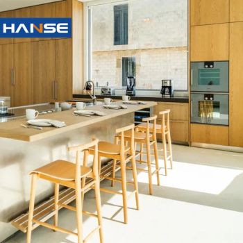 Modern Resort Living Room Restaurant Natural Wood Dining Furniture Stools Bar Chairs - Foshan Hanse Industrial Co., Ltd. - China