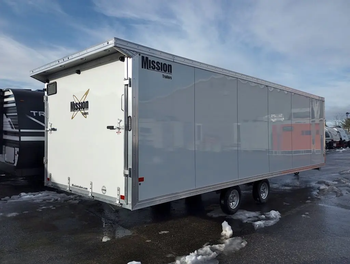 Enclosed Trailers / 2024 Mission Trailers 101×24 Aluminum 4/5-Place Drive In/Out Deckover w/Galvanized Pkg, Canopy - senesie mfg llc - United States