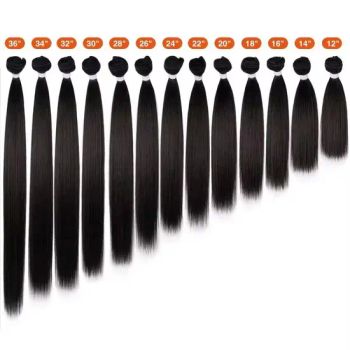 12 to 36 Inches Straight Crochet Braids Hair Synthetic Braiding Hair Ombre Brown Soft Crochet Hair Extensions - Henan Rebecca Hair Products Co.,Ltd - China
