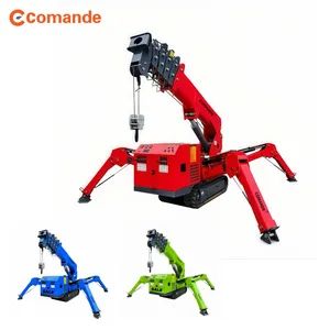 EU Standard Heavy-Duty 8 Ton Marine Mini Crawler Mobile Spider Crane Hydraulic Telescopic Boom Spider Crane with Corrosion-Resistant Coating for Port Operations - Comande (Shandong) Machinery Co., Ltd. - China