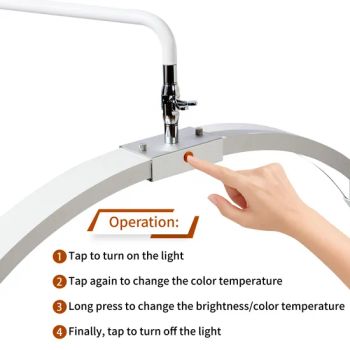 LED Floor Lamp with Mirror Half Moon Light for Eyelash Extensions - Guangzhou Futu Intelligent Technology Co., Ltd - China
