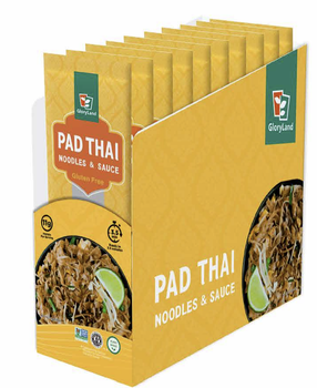 Pad Thai Noodles Non Gmo Yes Plant Based Yes Gluten Free Yes Sauce Weight Per Bag 50g Cooking Time 3.5 Minutes Total Weight Per Bag 160g - GloryLand Food USA - United States