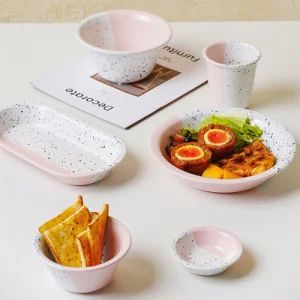 Nordic Style Household Food Bowl and Plate Ceramic Tableware Set Luxury Dinnerware - GENOL CERAMICS CO.,LTD - China