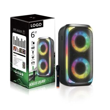 Hot Deal Wireless Connectivity Rechargeable Battery RGB LED Lights 6 Speaker Driver Portable Speakers - Guangdong Waigaa Electronics Co., Ltd. - China
