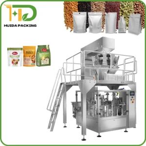 Puff Corn Soft Candy and Nuts Automatic Pre-Made Pouch Doypack Packing Machine Granules Packaging Machine with Multihead Weigher - Hefei Huida Packing Machine Co., Ltd. - China