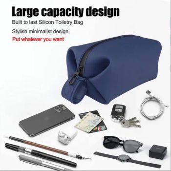 Waterproof and Durable Zipper Neoprene Washable Cosmetic Bags for Men - Ningbo July Packaging Co., Ltd. - China