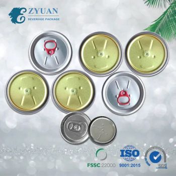 200 Sot Customized Printing Beverage Aluminum Cans Easy Open Ring Pull Lid - Yantai Zhuyuan Environmental Tech Co., Ltd. - China