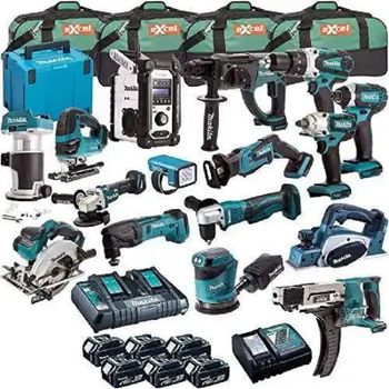 Makita 18V LXT Brushless Lithium Battery Tool Kit, High-power Industrial Grade Drill Angle Grinder Combination with Batt - Incredible Connections Graphics (PTY) LTD - South Africa