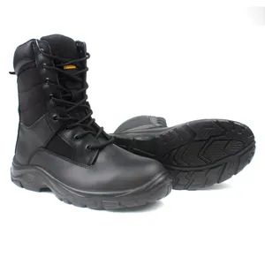 High Rigger Boots Black Split Smooth Leather Work Mining Equipment Steel Toe Safety Boots - Tera Security Technology(Wenzhou)Co., Ltd - China