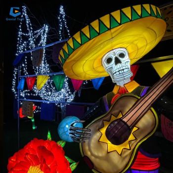 Halloween Custom Skeleton Lantern SG-RT30 30cm Metal LED Outdoor 1Y Waterproof - Sichuan Genial Technology Co., Ltd. - China