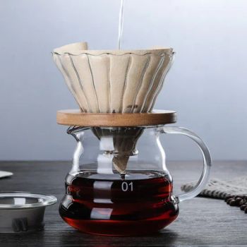 Pour Over Coffee Dripper Brew Borosilicate Glass Coffee Maker Esg13853 - Ningbo Easyget Co., Ltd. - China