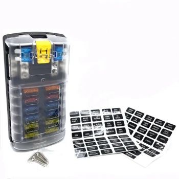 6 Way Car Boat Power Distribution 12-24V Blade Fuse Holder Box Block Panel - Suzhou Electric Solution Co., Ltd. - China