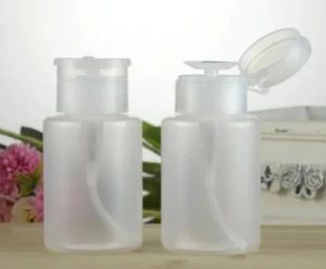Plastic Pet Texture Makeup Remover Bottle Cosmetic Packaging Nail Polish Removing Liquid Press Pumping Bottle - Jinhua Allies Import and Export Co., Ltd. - China