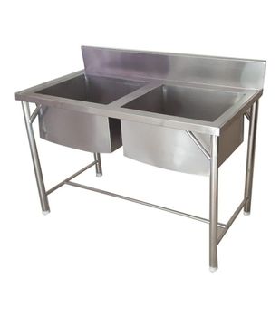 Silver Ready To Mount Double Bowl Stainless Steel Kitchen Sink - Shri Shri Sales & Services - India
