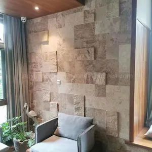 Natural Beige/Yellow/Coffee Travertine Marble Flooring, Fireplace, Travertine - Quanzhou Tianyuan Stone Co., Ltd. - China