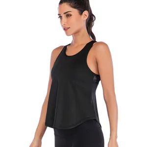 Women Sleeveless Racerback Mesh Yoga Shirts Athletic Sports Running Tops - FUJIAN KLAIT IMP. & EXP. CO., LTD. - China