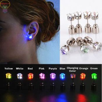 LED Flashing Crystal Earrings Western Color 0.9*2.2*0.7cm Better BT-Y-1103-01 1Y - SZ Better Limited - China