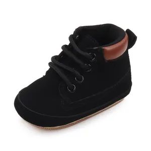 Lace-up Soft PU Leather Toddler Baby Boys Shoes Origin China MOQ 30 Pairs Gender Baby Boy Size 11/12/13cm Age 0-15 - Zhejiang Miyue Shoes Co., Ltd - China