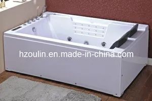 White Acrylic Sanitary Whirlpool Massage Bathtub (OL-672) - Hangzhou Fuyi Household Products Co., Ltd. - China
