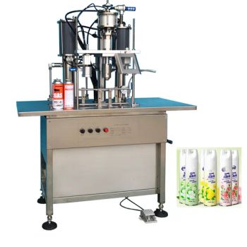 Semi-Auto Aerosol Spray Gas and Liquid for Bottle Cans Filling and Sealing Packing Machine - Wenzhou Zhiwei Machinery Co., Ltd. - China