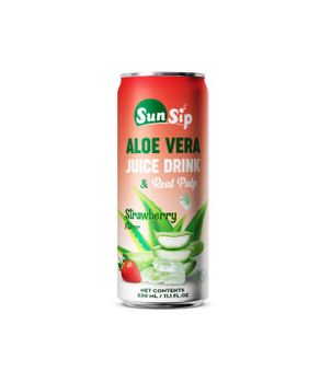 Best Sunsip Aloe Vera Juice With Pulp drink Strawberry Flavor 330ml can - SUNSIP BEVERAGES VIET NAM COMPANY LIMITED - Vietnam