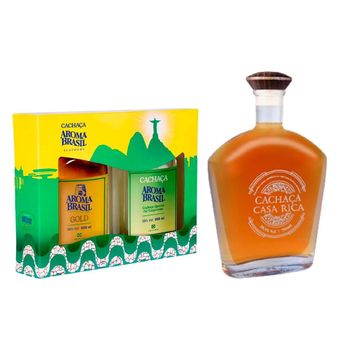 Premium Brazilian Cachaca - Brazilian Rum Set: 2x 50ml Araxa Aroma Brasil & 700ml Exclusive Bottle - Araxa Cachaca de Minas Ltda - Brazil