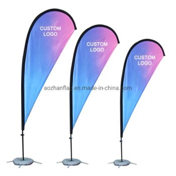 Wholesale Outdoor Advertising Promotion Flags Banners Feather Digital Printing Double Sided Beach Flag - Linyi Aozhan Import and Export Co., Ltd. - China