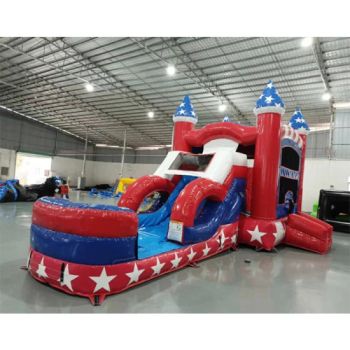 Bouncer Combo Double Lane Commercial Water Slip and Giant Wet Dry Inflatable Slide for Adults - Zhengrong Amusement Equipment Co., Ltd - China