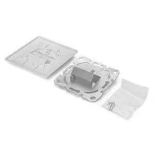 Wall Plate German Type Face Plate with 50*50 Central Plate Dual 2ports with Dustproof Shutter - Hangzhou Risingsun Cable Co., Ltd. - China