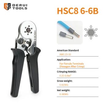 Hsc8 6-6b Terminal Crimping Pliers - Yueqing Derui Tools Co., Ltd. - China