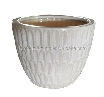 Ceramic flower pots and planters from Vietnam, set of 4, indoor and outdoor flower pots garden products - HAPROSIMEX SAIGON - Vietnam