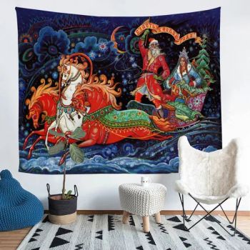 with 3D Printed Cartoon Santa Claus Pattern, Tapestry, Beach Picnic Camping Pad - Jiang Yin Qianniao Textile Co., Ltd. - China