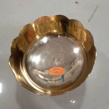 Shakti Brass Kamal Bowl Shape Round Size Medium Usage Temple Weight 1.5 kg Material Brass Thickness 1 mm No. of Pieces - Karishma Handicraft - India