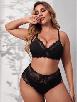 Sexy Ladies Fashion Microfiber Cups with Beauty Lace Wings Women Underwear Set - SHANTOU HUICHEN FASHIONS CO.,LTD. - China