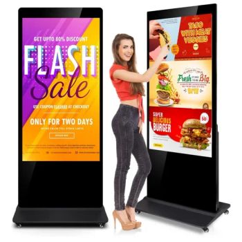 75 Inch Indoor Digital Signage 4K UHD LCD Screen IPS Floor Standing Digital Kiosks Interactive Displays with WiFi HDMI/USB - Guangzhou Aevision Electronics Technology Co., Ltd. - China
