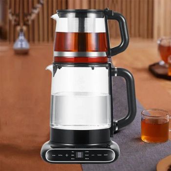 2.6L Turkish Tea Maker Double Layers High Borosilicate Glass Body Electric Kettles Tea Coffee Maker - Zhongshan Yuekon Electrical Appliances Co., Ltd. - China