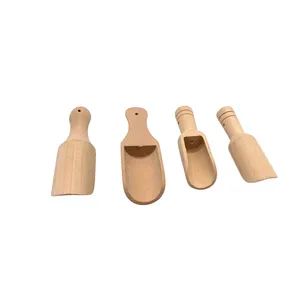 Simple Natural Beech Wood Bath Salt Spoon Trademark / Origin China Model NO. 14 Feature Stocked Certification / Sample Can Provide - Shuifu Huiyang Agricultural Technology Co., Ltd. - China