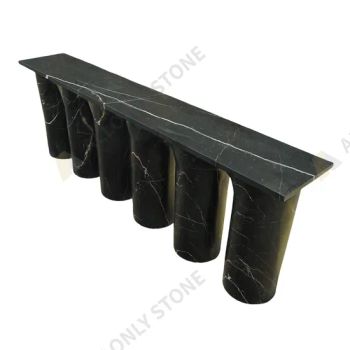 Black Marquina Marble Console Tables Natural Stone High Display Entry Tables Home Decoration - Quanzhou Allonly Stone Co., Ltd. - China