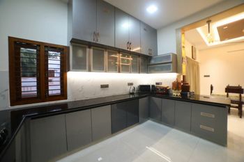 Wooden Modular Kitchen Material Wooden Appearance Antique Kitchen Design - RD Construction - India