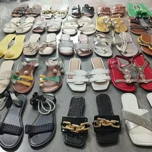 Shoe Inventory Clearance 1 2 USD Ladies Slippers Africa Fashion Sandals Wholesale - Guangzhou Blm Import and Export Trading Co., Ltd. - China